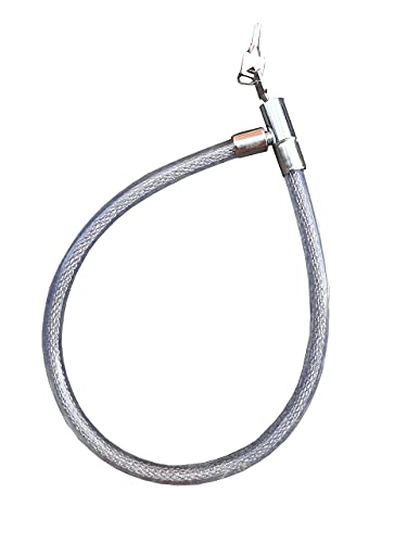 Cadena de cable con candado de acero resistente antirrobo para bicicleta, moto, scooter, scooter, cadena con cable con llave de seguridad para bicicleta, 2 llaves de 15 mm x 80 cm