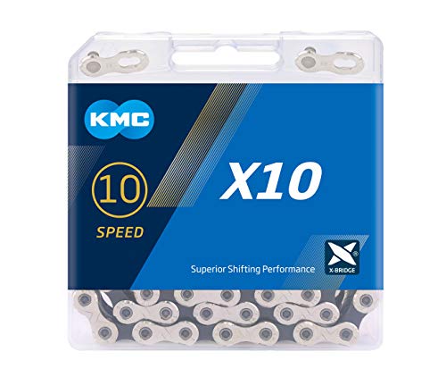 CADENA KMC X10 114 ESLABONES 10V. CROMADO NEGRO