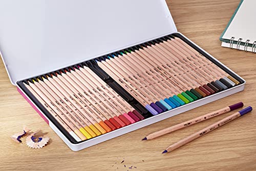 Caja metálica 36 lápices de colores con mina grande Ø3,5 mm 213, multicolor