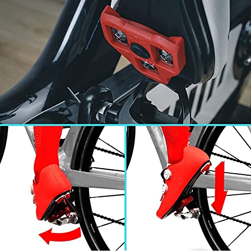Calas para Pedales Compatibles con Look Delta Peloton (9 ° de Libertad Angular) Calas para Bicicletas de Ciclismo, Rojas (1-Pack)
