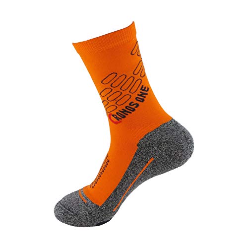 Calcetines deportivos (3 pares) SIN COSTURAS de alto rendimiento para hombre o mujer. Ideales para deportes como running, crossfit, ciclismo, pádel, trekking; Cómodos y resistentes. (Am/Az/Na, 43-46)