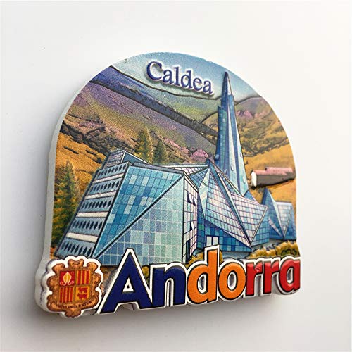 Caldea Andorra - Imán para nevera, recuerdo turístico, decoración para el hogar, cocina, imán para nevera