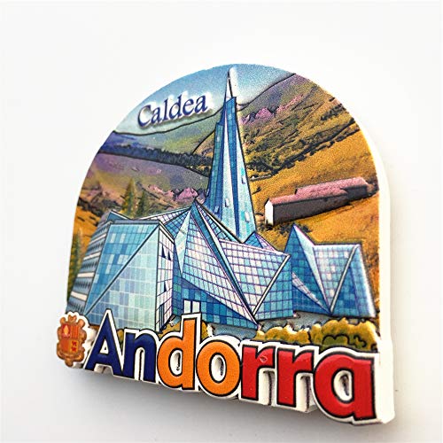 Caldea Andorra - Imán para nevera, recuerdo turístico, decoración para el hogar, cocina, imán para nevera
