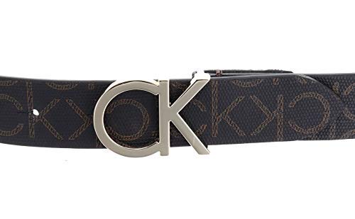 Calvin Klein CK Belt 3Cm Cinturón, Marrón (Brown Mono 0HD), 90 para Mujer