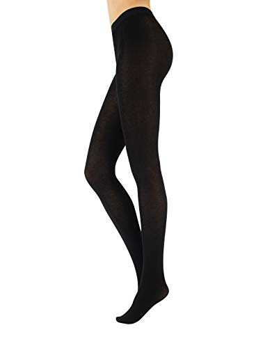 CALZITALY Leotardos De Lana Para Mujer | Medias De Cashmere | 150 Den | Negro, | S/M, L/Xl | Calcetería Italiana | (S, Negro)