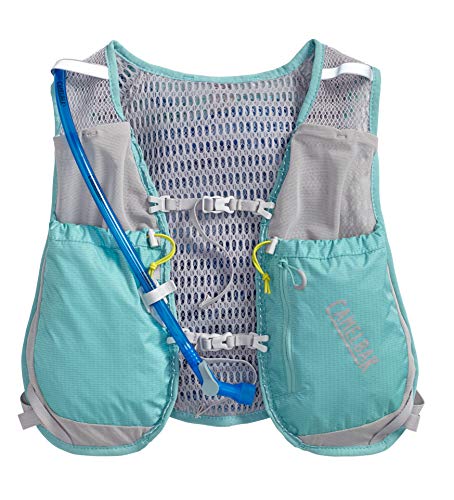 CamelBak Circuit Vest W'S 3½ l + Crux 1½ l Run HIDRATACIÓN, Adultos Unisex, Aqua Sea/Silver, 3,5 litros