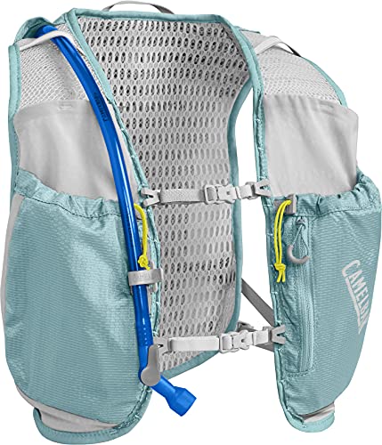 CamelBak Circuit Vest W'S 3½ l + Crux 1½ l Run HIDRATACIÓN, Adultos Unisex, Aqua Sea/Silver, 3,5 litros