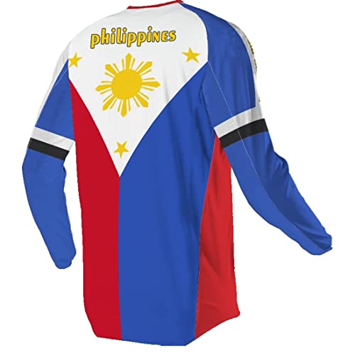 Camisa de Manga Larga MTB, Camisa de Bicicleta de montaña de Cross-Country, Camiseta de Verano Transpirable de Cross-Country para Motocicleta