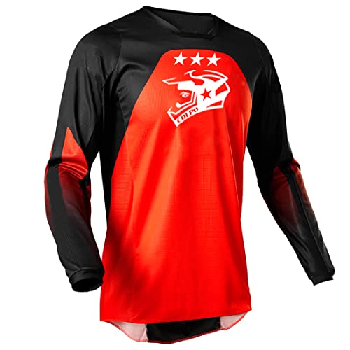 Camisa de Manga Larga MTB, Camisa de Bicicleta de montaña de Cross-Country, Camiseta de Verano Transpirable de Cross-Country para Motocicleta