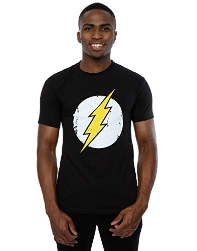 Camiseta DC Comics con el logotipo de The Flash, para hombre Negro negro XX-Large