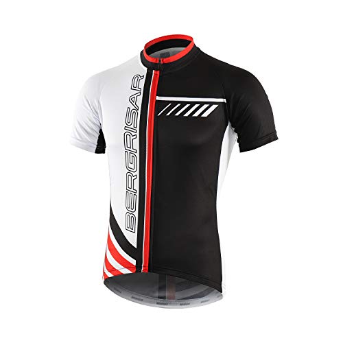 Camiseta de ciclismo Bergrisar de manga corta para hombre - Gris - X-Large