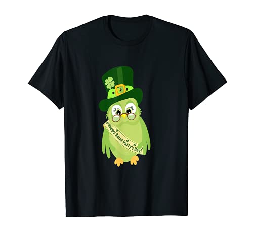 Camiseta de San Pat Día de los Búhos de San Patricio Camiseta