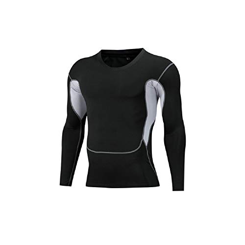 Camiseta Hombre Deportiva Compresión,Manga Larga Fitness De Aptitud Jogging Entrenamiento Baloncesto Tops T-Shirts para Hombre Secado Rápido Transpirable Movimiento Camisetas Basicas