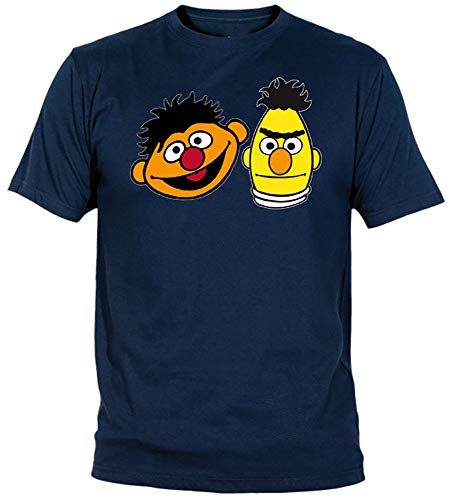 Camisetas EGB Camiseta Epi y Blas Adulto/niño ochenteras 80´s Retro (Marino, XL)