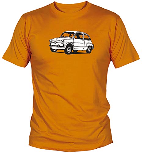 Camisetas EGB Camiseta Seat 600 Adulto/niño ochenteras 80´s Retro (Naranja, S)