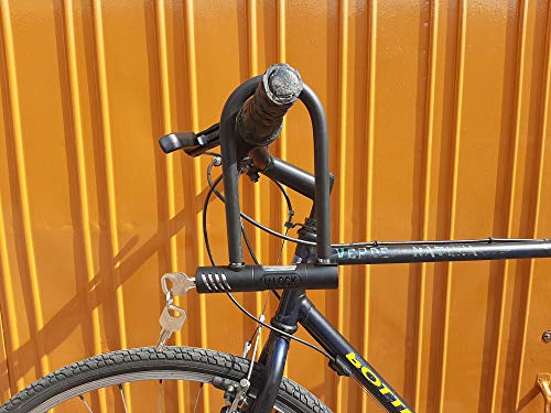 Candado antirrobo de acero para bicicleta Moto Scooter 19,5 x 13 cm en forma de U con 2 llaves, cadena para bicicleta resistente