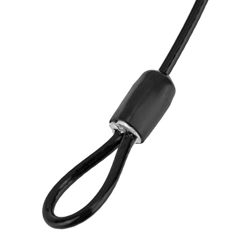 Candado para Bicicleta, Cable de acero de seguridad, Cable doble de seguridad de acero inoxidable para bicicleta, Cable de bucle para bicicleta portátil (Black )