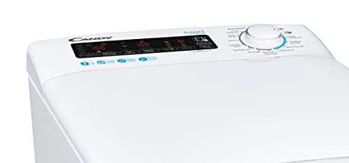 Candy Smart CSTG 27TE/1-S Lavadora carga superior, 7KG, 1200RPM, Ancho 40CM, Apertura Gradual Gentle Touch Opening, Mix Power System+, Digital, Conectividad NFC, 10 Programas Rápidos, Clase E, Blanco