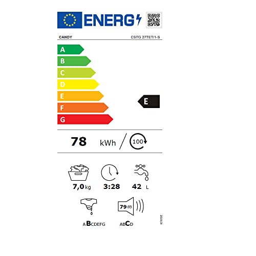 Candy Smart CSTG 27TE/1-S Lavadora carga superior, 7KG, 1200RPM, Ancho 40CM, Apertura Gradual Gentle Touch Opening, Mix Power System+, Digital, Conectividad NFC, 10 Programas Rápidos, Clase E, Blanco