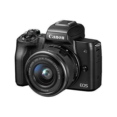 Canon EOS M50 + EF-M 15-45mm f/3.5-6.3 IS STM Kit Juego de cámara SLR 24,1 MP CMOS 6000 x 4000 Pixeles Negro - Cámara digital (24,1 MP, 6000 x 4000 Pixeles, CMOS, 4K Ultra HD, Pantalla táctil, Negro)