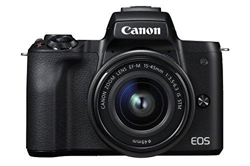 Canon EOS M50 - Kit de cámara EVIL de 24.1 MP y vídeo 4K con objetivo EF-M 15-45mm IS MM (pantalla táctil de 3", estabilizador óptico, Wifi), color negro