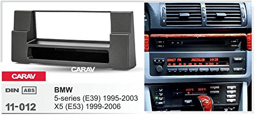 CARAV 11-012 1-DIN Marco de plástico para Radio para 5-Series (E39) 1995-2003; X5 (E53) 1999-2006 with Pocket