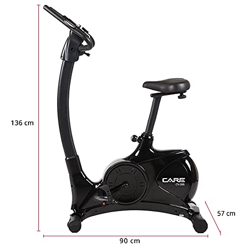 CARE FITNESS CV-395 - Bicicleta estática motorizada (24 programas de entrenamiento, masa de inercia 12 kg, resistencias magnéticas motorizadas, conectividad de aplicación Mobile/Kinomap