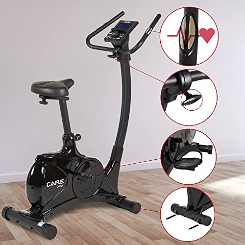 CARE FITNESS CV-395 - Bicicleta estática motorizada (24 programas de entrenamiento, masa de inercia 12 kg, resistencias magnéticas motorizadas, conectividad de aplicación Mobile/Kinomap