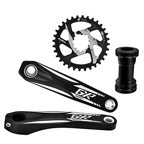 CAREMiLLE 2021 Nuevo Swtxo Bicicleta MTB Gxp Juego de bielas 170 Mm Manivela 32T 34T 36T 38T 3mm 6Mm Soporte Inferior de Plato para Shi-Mano, MTB Gxp Juego de bielas-X3