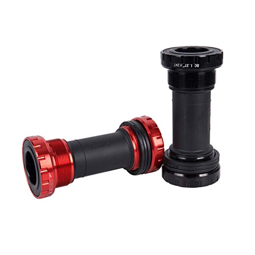 CAREMiLLE BB91 MTB Bicicleta de Carretera Press Fit Soportes Inferiores para bielas Prowheel 24mm, Eje BB de Bicicleta-Rojo