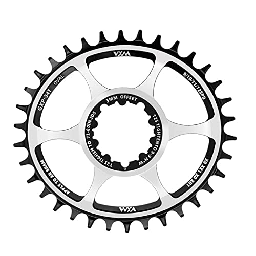 CAREMiLLE Plato Ovalado de Bicicleta 3mm 32t 34t 36t para Sram Gxp Xx1 Eagle X01 Gx X1 1400 X0 X9 S1400 Rueda Dentada MTB, Bicicleta MTB Offset-34T