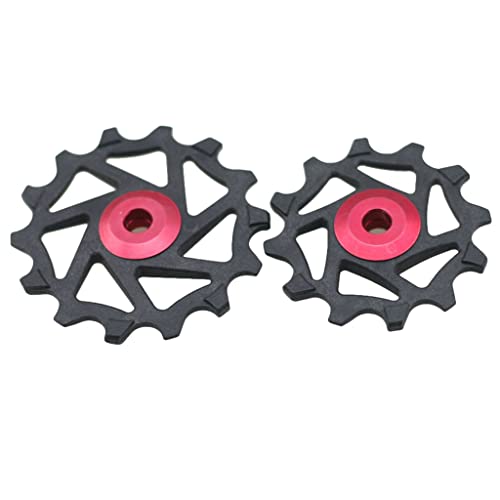 CAREMiLLE Polea de Cambio Trasero para Bicicleta, 1 par, 12t, 14t, XX1, X01, XTR, Upgrade, MTB, Mountain, Road, Repuestos, Desviador Trasero Pull-Red