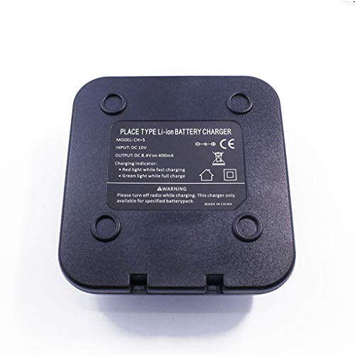 Cargador de Batería Usb, Reemplazo de Cargadores de Batería de Radio Bidireccional Portátil Para Baofeng Uv-5R Uv-5Re Dm-5R, Negro