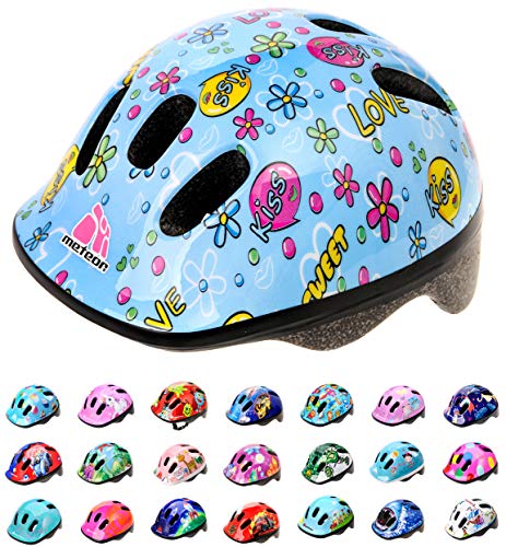 Casco Bicicleta Bebe Helmet Bici Ciclismo para Niño - Cascos para Infantil Bici Helmet para Patinete Ciclismo Montaña BMX Carretera Skate Patines monopatines MV6-2 (XS(44-48cm), Kiss Love)
