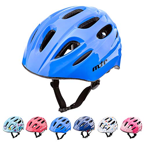 Casco Bicicleta Bebe Helmet Bici Ciclismo para Niño - Cascos para Infantil Bici Helmet para Patinete Ciclismo Montaña BMX Carretera Skate Patines monopatines KS01 (S 48-52 cm, MTR Blue)