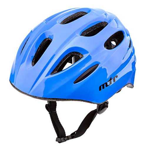 Casco Bicicleta Bebe Helmet Bici Ciclismo para Niño - Cascos para Infantil Bici Helmet para Patinete Ciclismo Montaña BMX Carretera Skate Patines monopatines KS01 (S 48-52 cm, MTR Blue)