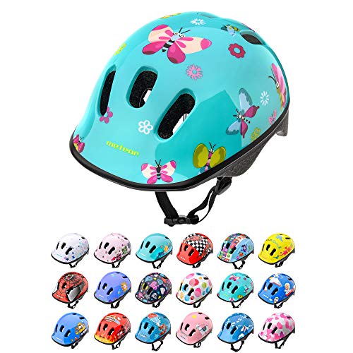Casco Bicicleta Bebe Helmet Bici Ciclismo para Niño - Cascos para Infantil Bici Helmet para Patinete Ciclismo Montaña BMX Carretera Skate Patines monopatines (S 48-52 cm, Butterflies)