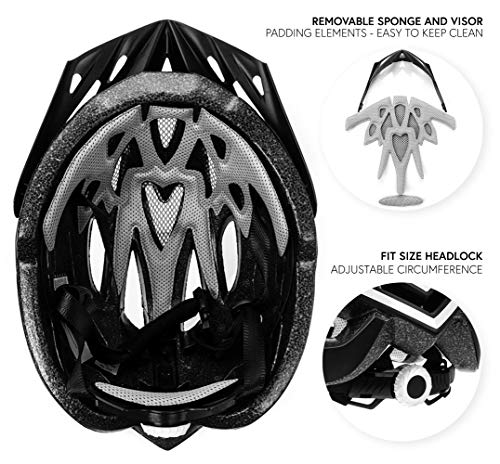 Casco Bicicleta Helmet Bici Ciclismo para Jóvenes y Adulto Bicicleta Patineta Skate Patines Monopatines - Bici Accesorios - El diseño Ligero - Muchos Patrones - Marven
