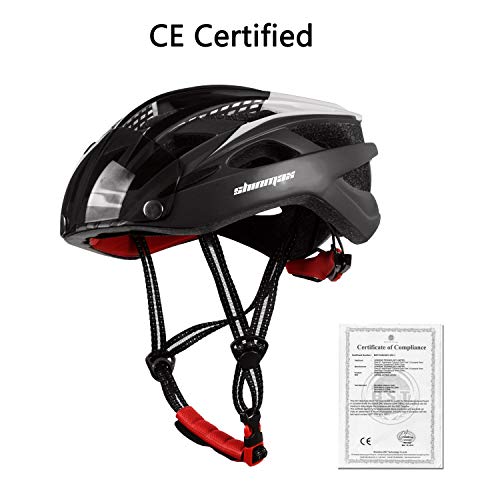 Casco bicicleta/Casco Bicic con luz,Certificado CE, casco bicicleta adulto con Visera Magnética Desmontable Gafas de Protección Super Light Casco Integral de Bicicleta Skateboarding Ski & Snowboard