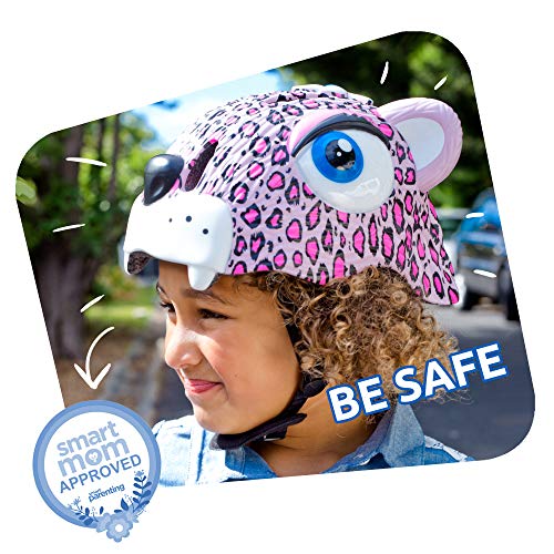 Casco de Bici para niños | Casco de Bici para niños y niñas pequeños, niños y niñas patinetes eléctricos, triciclos, Skateboarding y bicis | Casco Ciclismo Animales niño (Pink Leopard)