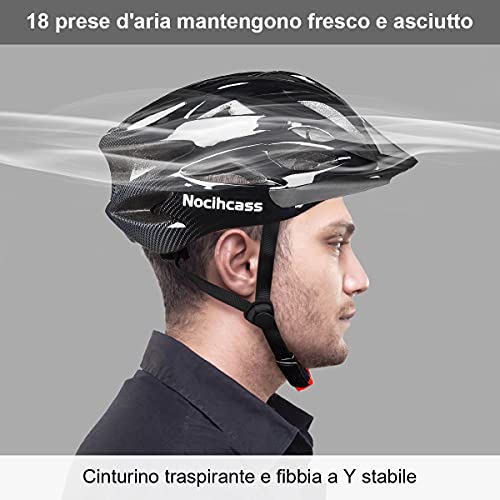 Casco de bicicleta, casco de bicicleta con visera solar para hombre y mujer jóvenes para BMX, monopatín, MTB, bicicleta de carretera ajustable, talla 57-62 cm