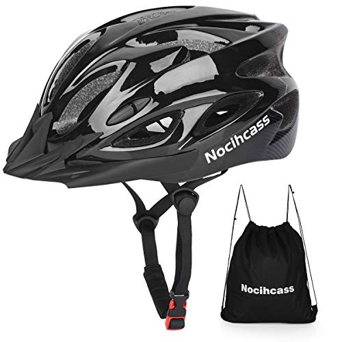 Casco de bicicleta, casco de bicicleta con visera solar para hombre y mujer jóvenes para BMX, monopatín, MTB, bicicleta de carretera ajustable, talla 57-62 cm