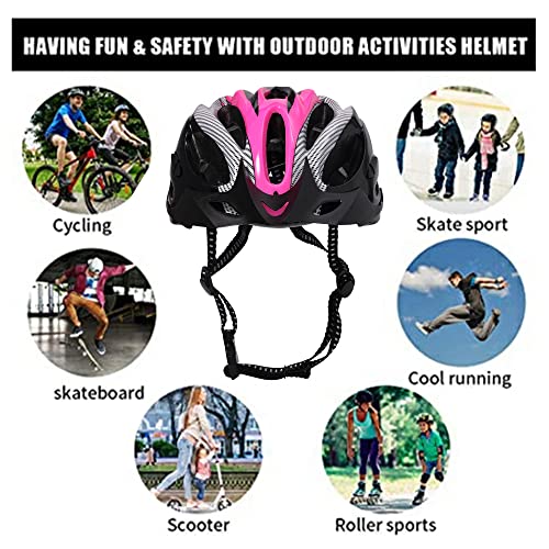 Casco de Bicicleta de Montaña, Casco de Bicicleta para Adultos Casco Ajustable con Visera Extraíble Casco de Bicicleta MTB City Specialized para Bicicleta de Montaña y para Hombres y Mujeres Rosa