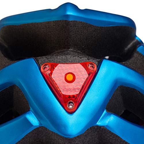 Casco de Bicicleta para Adulto Casco Ciclismo Ajustable Protección de Seguridad con Visera Desmontable y Luz LED Casco Bici Ligero Protector Unisex para MTB Carretera (Negro, 54-61 cm)