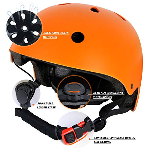 Casco de Bicicleta para niños, Casco de Seguridad para niños pequeños antichoque para Deportes múltiples, patineta de Ciclismo, patineta, Ajustable Desde niños pequeños hasta jóvenes con 3 tamaños