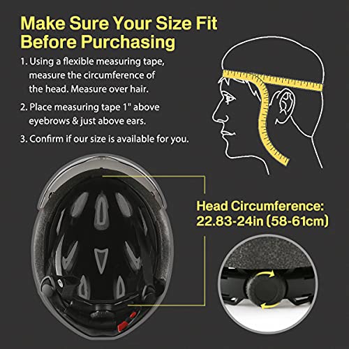 Casco de Bicicleta Patinete Electrico para Adultos Hombre y Mujer Certificado CE Bici Casco de Ciclismo de Montaña BMX Skateboard MTB Urbana con Magnética Seguridad Visera y Acolchado (Verde)