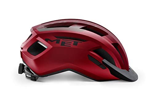 Casco Met Allroad rojo y negro mate, talla L (58-61)