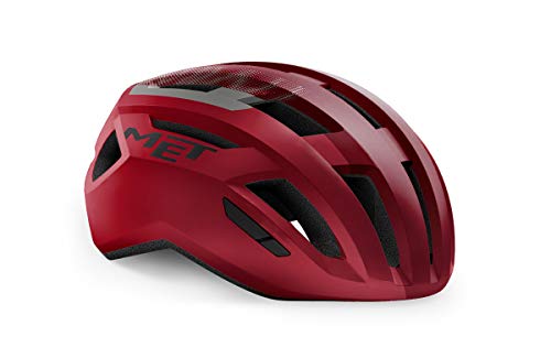 Casco Met Allroad rojo y negro mate, talla L (58-61)