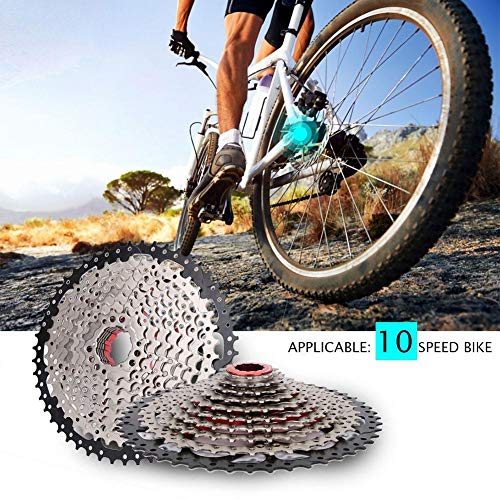 Casete de Velocidad de Bicicleta, Rueda Dentada de Bicicleta Rueda Libre de 10 velocidades para Anillo de Cadena Entre 11-50T