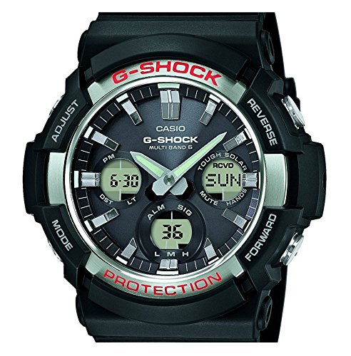 Casio G-SHOCK Reloj Analógico-Digital, Reloj radiocontrolado y solar, 20 BAR, Amarillo/Negro, para Hombre, GAW-100-1AER